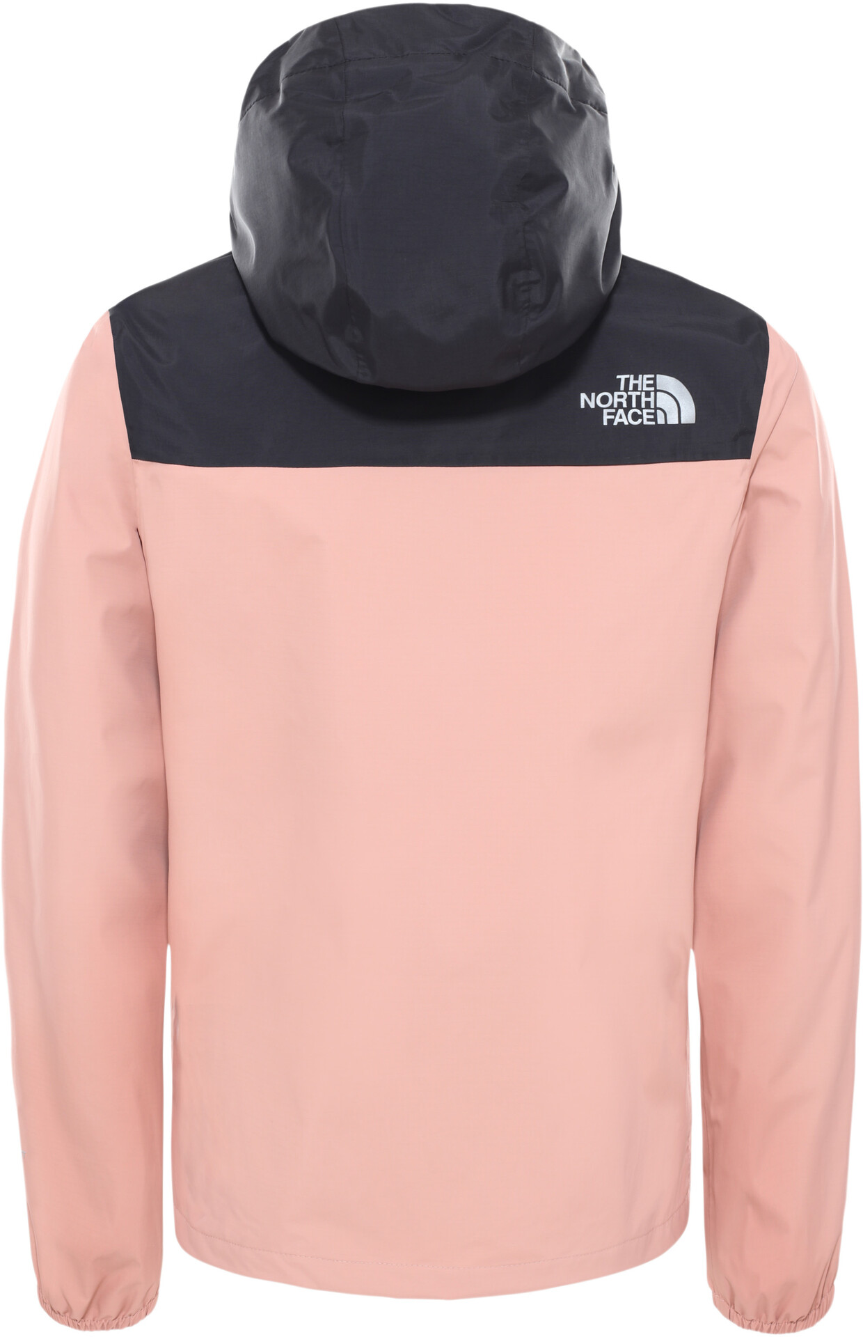 black north face jacket with pink logo